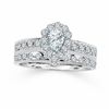 Thumbnail Image 0 of 1-1/4 CT. T.W. Pear-Shaped Diamond Bridal Set in 14K White Gold