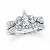 Thumbnail Image 0 of 1 CT. T.W. Marquise Diamond Bridal Set in 14K White Gold