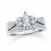 Thumbnail Image 1 of 1 CT. T.W. Marquise Diamond Bridal Set in 14K White Gold