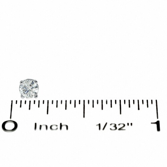 CT. T.w. Diamond Solitaire Stud Earrings in 14K White Gold (J/I3