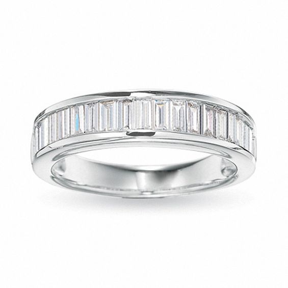 1/ CT. T.w. Baguette Diamond Channel Band in 14K White Gold