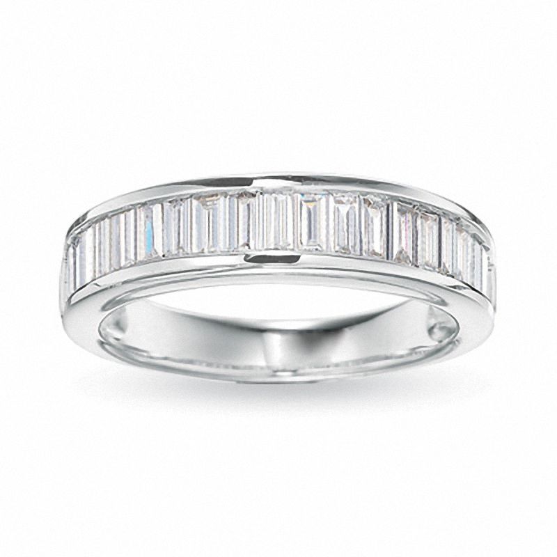 Main Image 1 of 1/2 CT. T.W. Baguette Diamond Channel Band in 14K White Gold