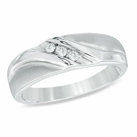 5 Stone Flush Set Diamond Wedding Band For Men With Ruby ...