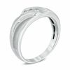 Thumbnail Image 1 of Men's 1/8 CT. T.W. Diamond Three Stone Wedding Band in 10K White Gold