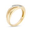 Thumbnail Image 1 of Men's 1/8 CT. T.W. Diamond Three Stone Wedding Band in 10K Gold