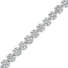 Thumbnail Image 1 of 2 CT. T.W. Diamond Flower Bracelet in 14K White Gold