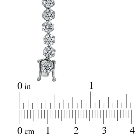 2 CT. T.w. Diamond Flower Bracelet in 14K White Gold