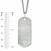 Thumbnail Image 1 of Men's Stainless Steel Dog Tag Pendant on a Bead Chain with Diamond Accent Cross