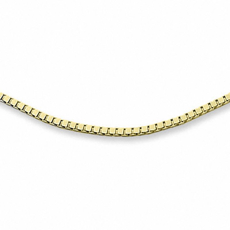 Main Image 1 of Ladies' 0.7mm Box Chain Necklace in 14K Gold - 24"