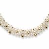 Cultured Freshwater Pearl And 10K Gold Bead Necklace