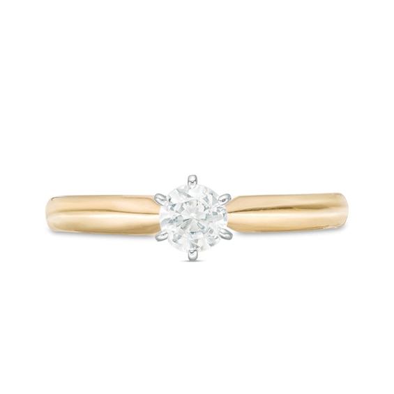 1/3 CT. Diamond Solitaire Engagement Ring in 14K Gold (I/I2)