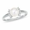 Thumbnail Image 0 of Blue Lagoon® by Mikimoto Cultured Akoya Pearl Ring in 14K White Gold with Diamond Accents