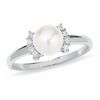 Thumbnail Image 1 of Blue Lagoon® by Mikimoto Akoya Cultured Pearl Ring in 14K White Gold with Diamond Accents