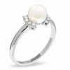 Thumbnail Image 1 of Blue Lagoon® by Mikimoto Cultured Akoya Pearl Ring in 14K White Gold with Diamond Accents