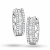 Thumbnail Image 1 of 1/2 CT. T.W. Diamond Ribbon Hoop Earrings in 14K White Gold