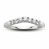 Thumbnail Image 1 of 1/4 CT. T.W. Diamond Contour Wedding Band in 14K White Gold
