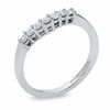 Thumbnail Image 2 of 1/4 CT. T.W. Diamond Contour Wedding Band in 14K White Gold