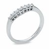 Thumbnail Image 1 of 1/4 CT. T.W. Diamond Contour Wedding Band in 14K White Gold