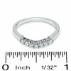 Thumbnail Image 3 of 1/4 CT. T.W. Diamond Contour Wedding Band in 14K White Gold