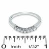 Thumbnail Image 2 of 1/4 CT. T.W. Diamond Contour Wedding Band in 14K White Gold