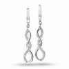 Thumbnail Image 1 of 1/7 CT. T.W. Diamond Twine Drop Earrings in 10K White Gold