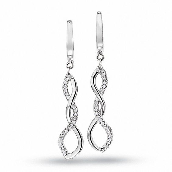1/ CT. T.w. Diamond Twine Drop Earrings in 10K Gold