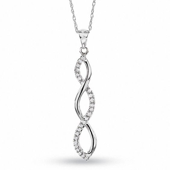 1/10 CT. T.w. Diamond Twine Pendant in 10K Gold