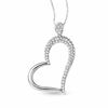 Thumbnail Image 1 of 1/2 CT. T.W. Diamond Heart Pendant in 14K White Gold