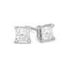 3/8 CT. T.W. Princess-Cut Diamond Solitaire Stud Earrings in 14K White Gold (J/I3)