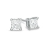 Thumbnail Image 1 of 3/8 CT. T.W. Princess-Cut Diamond Solitaire Stud Earrings in 14K White Gold (J/I3)
