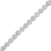 Thumbnail Image 0 of 1 CT. T.W. Diamond Flower Tennis Bracelet in 10K White Gold