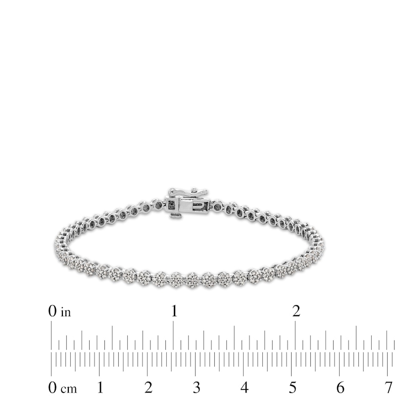 0.93 ct Mens Diamond Rubber Bracelet-Certified Jewelry 18K Gold / Lab Grown Diamonds / White Gold