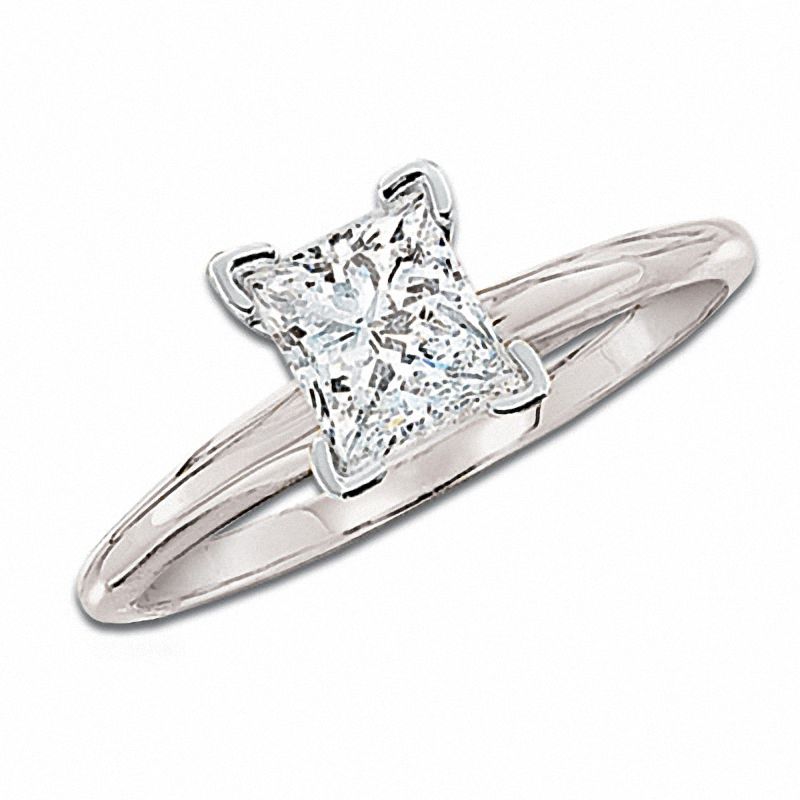 Main Image 1 of 1-1/2 CT. Certified Princess-Cut Diamond Solitaire Engagement Ring in 14K White Gold