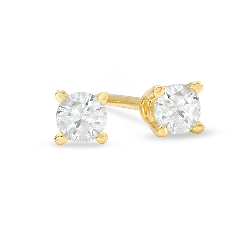 Main Image 1 of 1/5 CT. T.W. Diamond Solitaire Stud Earrings in 14K Gold