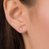 Thumbnail Image 3 of 1/5 CT. T.W. Princess-Cut Diamond Solitaire Stud Earrings in 14K White Gold (J/I3)