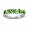 Thumbnail Image 1 of Sterling Silver Stackable Oval Peridot Ring