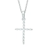 Thumbnail Image 1 of 1/10 CT. T.W. Diamond Cross Pendant in 10K White Gold
