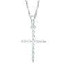 Thumbnail Image 0 of 1/10 CT. T.W. Diamond Cross Pendant in 10K White Gold