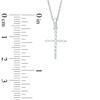 Thumbnail Image 2 of 1/10 CT. T.W. Diamond Cross Pendant in 10K White Gold