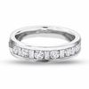 Thumbnail Image 0 of 1/4 CT. T.W. Round and Baguette Diamond Channel Band in 14K White Gold