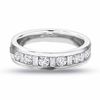 Thumbnail Image 1 of 1/2 CT. T.W. Round and Baguette Diamond Channel Band in 14K White Gold