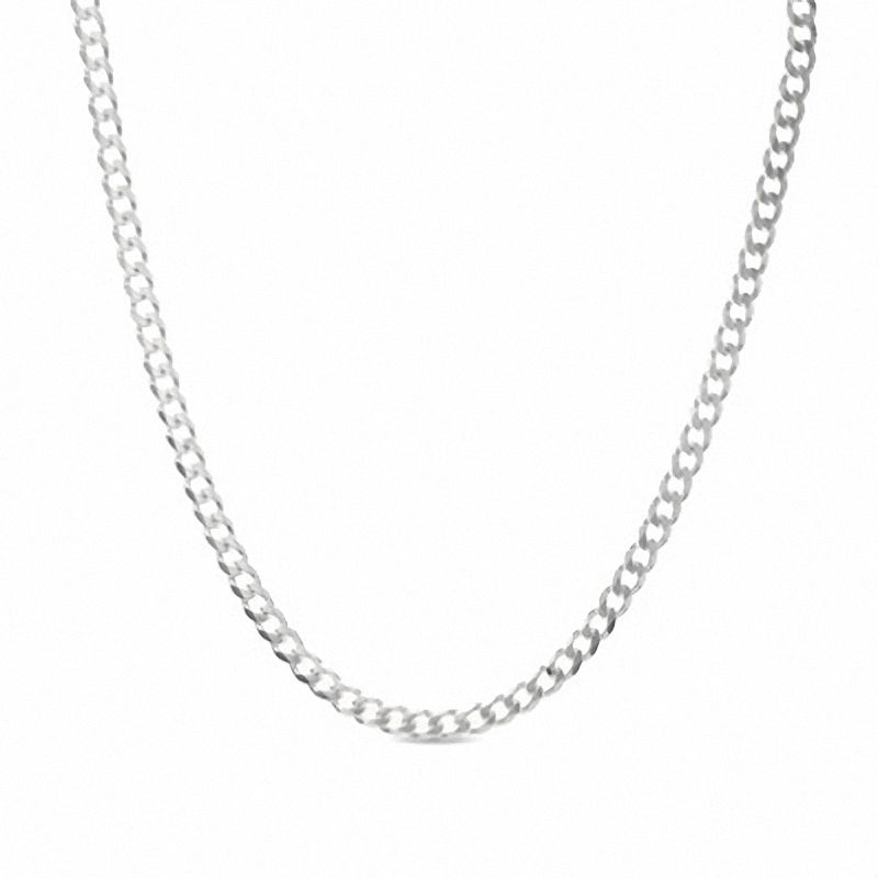 Main Image 1 of Men's 6.9mm Curb Chain Necklace in Sterling Silver - 22"