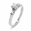 Thumbnail Image 2 of 1/2 CT. T.W. Certified Princess-Cut Diamond Engagement Ring in 14K White Gold (J/I1)