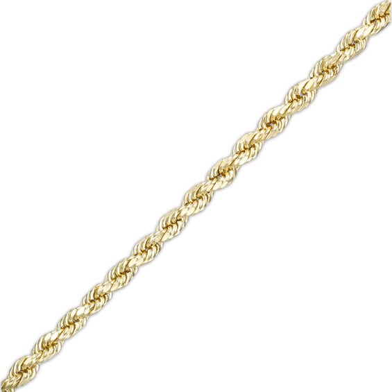 Rope Chain Necklace and Bracelet Set in 10K Gold