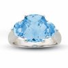 Thumbnail Image 0 of Blue Topaz Three Stone Fashion Ring in Sterling Silver