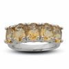 Thumbnail Image 1 of Sterling Silver Five Stone Oval Citrine Fashion Ring