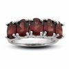 Thumbnail Image 0 of Sterling Silver Five Stone Oval Garnet Fashion Ring