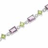 Thumbnail Image 1 of Sterling Silver Amethyst and Peridot Fashion Bracelet