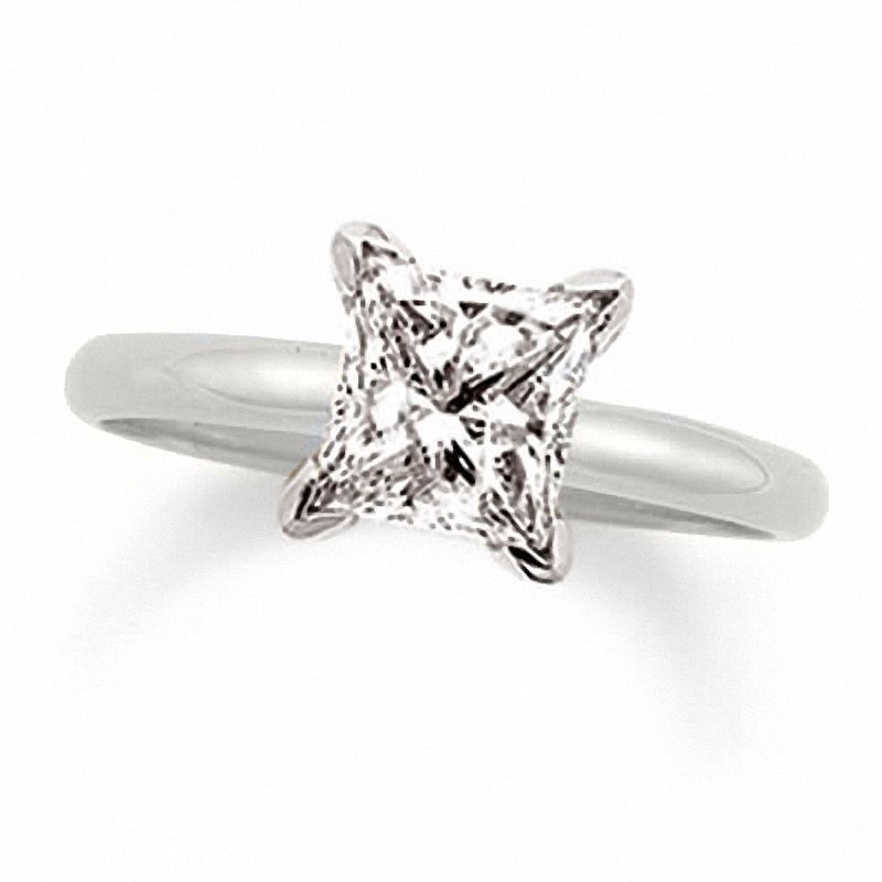 Main Image 1 of 2 CT. Certified Princess-Cut Diamond Solitaire Engagement Ring in 14K White Gold