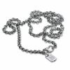 Thumbnail Image 1 of Simmons Jewelry Co. Men's Stainless Steel Rolo Link Chain Necklace with Diamond Accent - 36"